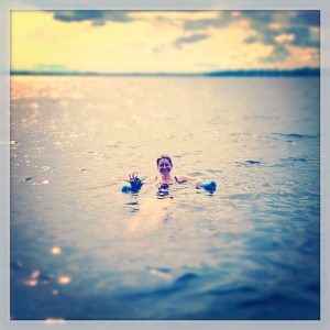 It wasn't the hot, sunny day I'd envisioned but floating was fun, just the same. 