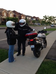 Me and my pilot. Note the luggage rack I had to get my leg over.